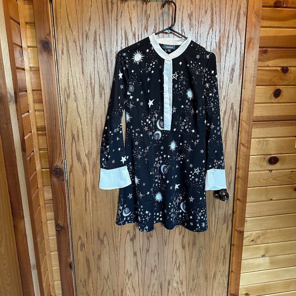 Modcloth Celestial Long Sleeve Dress Size 2